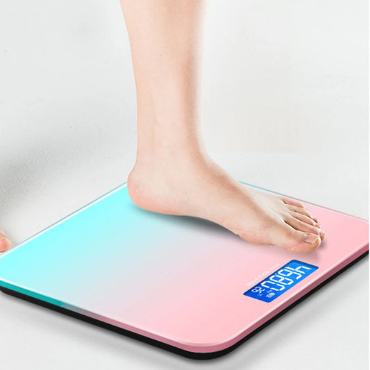 Gradient Color Intelligent LCD Electronic Scale Digital Display Glass Weight Scale Balance Body Health And Weight Loss Battery