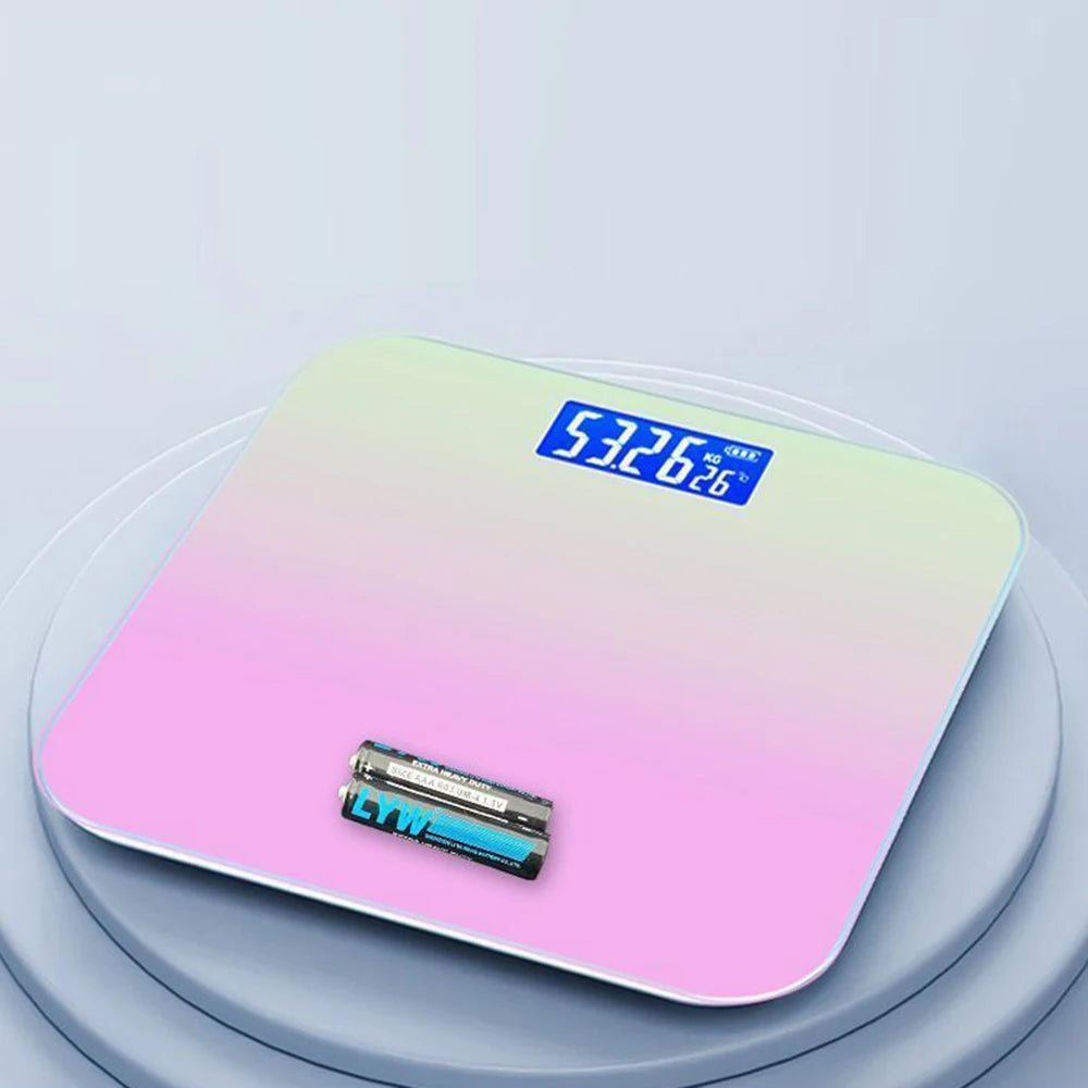 Gradient Color Intelligent LCD Electronic Scale Digital Display Glass Weight Scale Balance Body Health And Weight Loss Battery